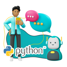 Умный чат-бот на Python - КИБЕРшкола программирования для детей, компьютерные курсы для школьников, начинающих и подростков - KIBERone г. Отрадное